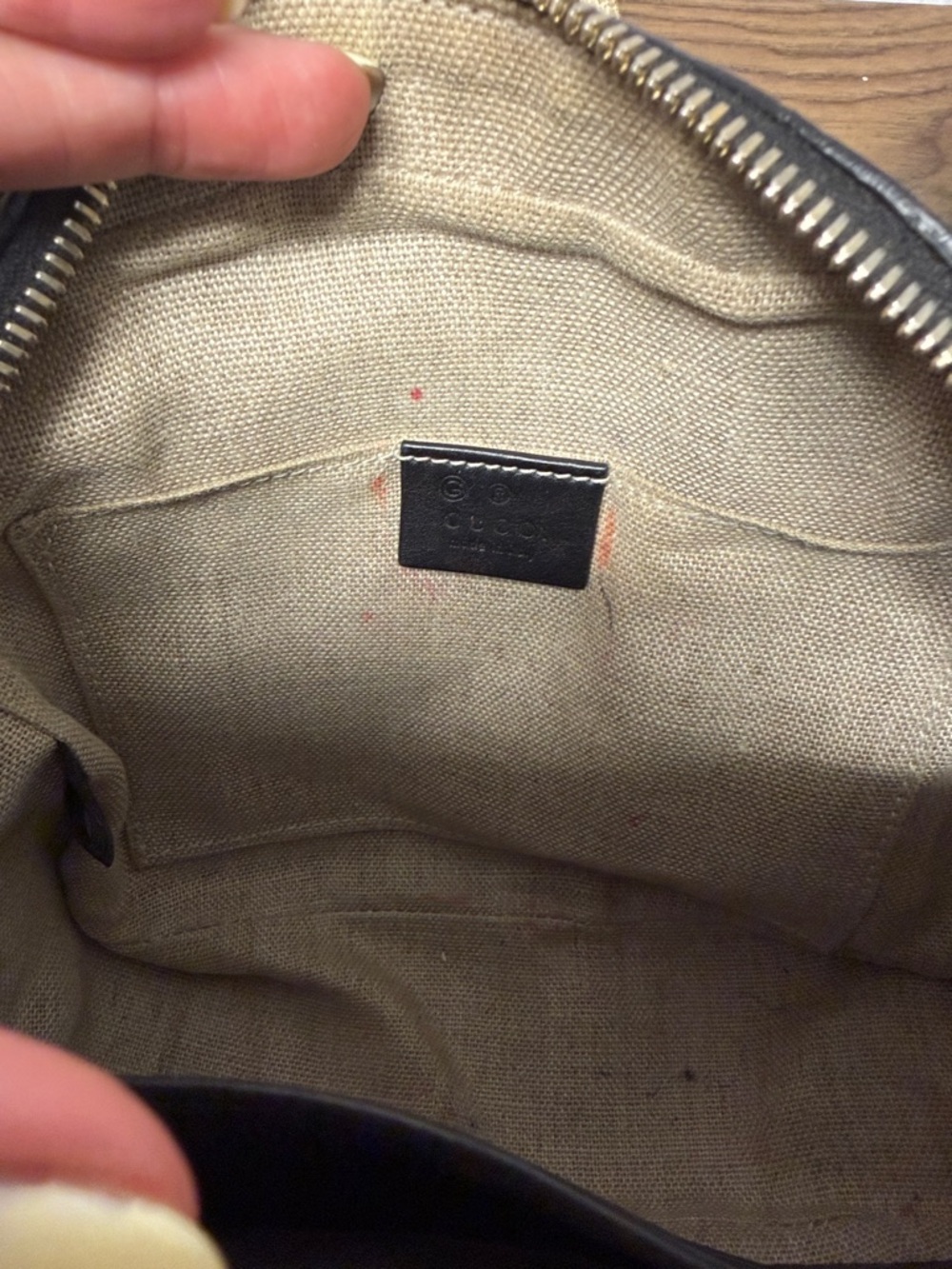 Gucci Black Signature Embossed Crossbody Bag     Gucci Micro Guccissima - Picture 4 of 10